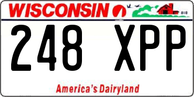 WI license plate 248XPP