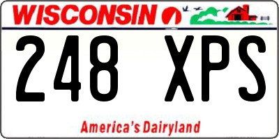 WI license plate 248XPS