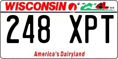 WI license plate 248XPT