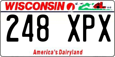 WI license plate 248XPX