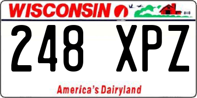 WI license plate 248XPZ