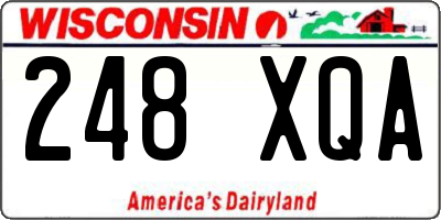 WI license plate 248XQA