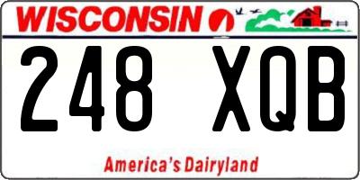 WI license plate 248XQB