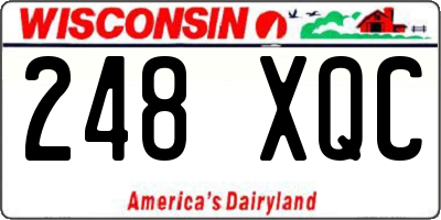 WI license plate 248XQC