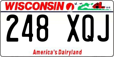 WI license plate 248XQJ