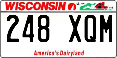 WI license plate 248XQM