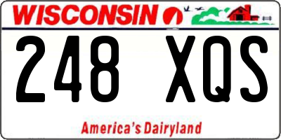 WI license plate 248XQS