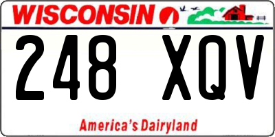 WI license plate 248XQV