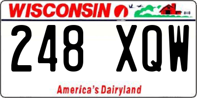 WI license plate 248XQW