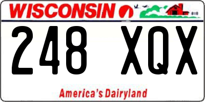 WI license plate 248XQX