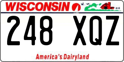 WI license plate 248XQZ