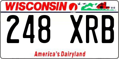 WI license plate 248XRB