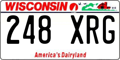 WI license plate 248XRG