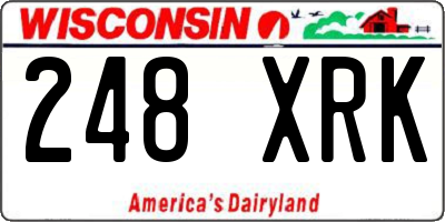WI license plate 248XRK