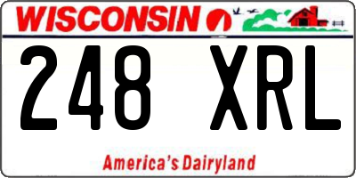 WI license plate 248XRL