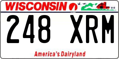 WI license plate 248XRM