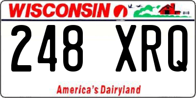 WI license plate 248XRQ
