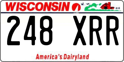 WI license plate 248XRR