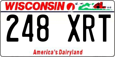WI license plate 248XRT