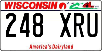 WI license plate 248XRU