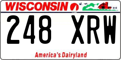 WI license plate 248XRW