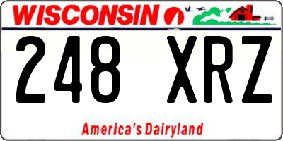 WI license plate 248XRZ