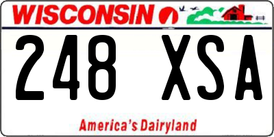 WI license plate 248XSA