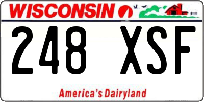 WI license plate 248XSF