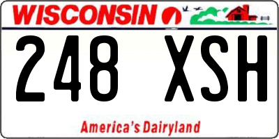 WI license plate 248XSH