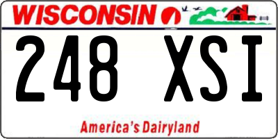 WI license plate 248XSI