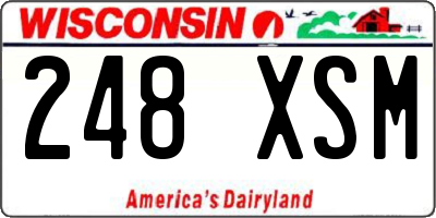 WI license plate 248XSM