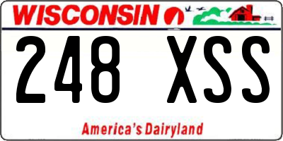 WI license plate 248XSS
