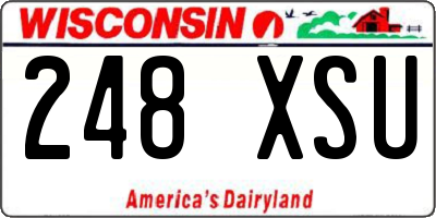 WI license plate 248XSU
