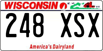 WI license plate 248XSX
