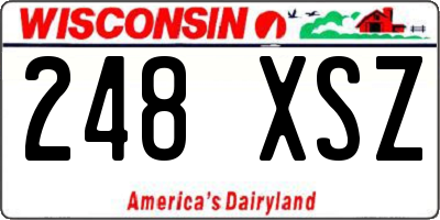 WI license plate 248XSZ