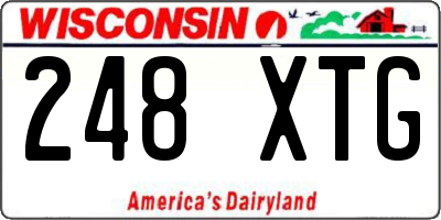 WI license plate 248XTG