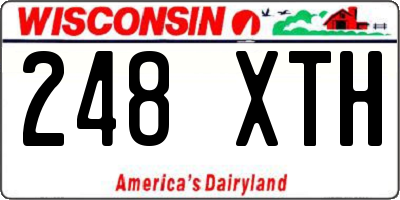 WI license plate 248XTH