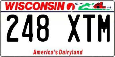 WI license plate 248XTM