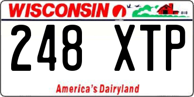 WI license plate 248XTP