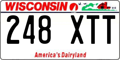 WI license plate 248XTT