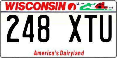 WI license plate 248XTU