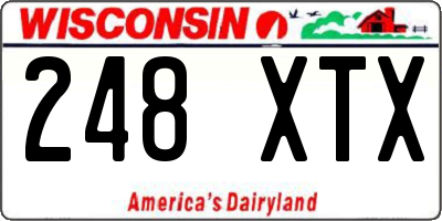 WI license plate 248XTX
