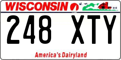WI license plate 248XTY