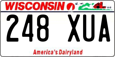 WI license plate 248XUA