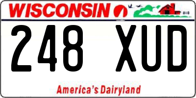 WI license plate 248XUD