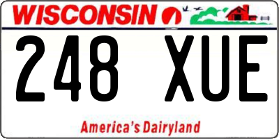 WI license plate 248XUE