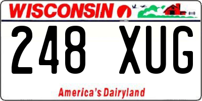 WI license plate 248XUG