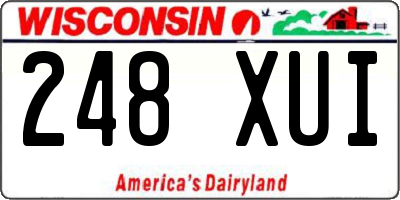 WI license plate 248XUI