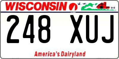 WI license plate 248XUJ