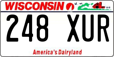 WI license plate 248XUR